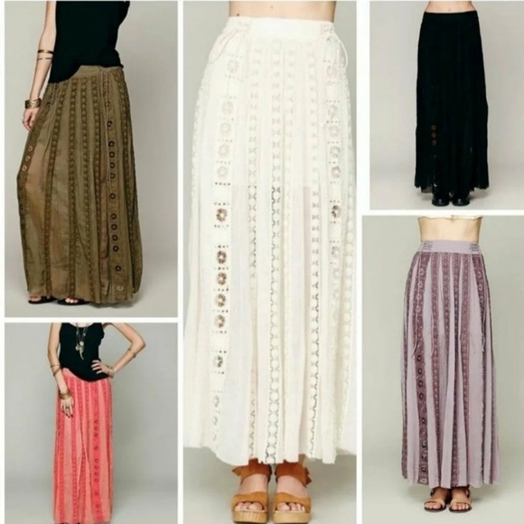 *SOLD* Free People Ribbon Corset Maxi Skirt - Picture 5 of 13
